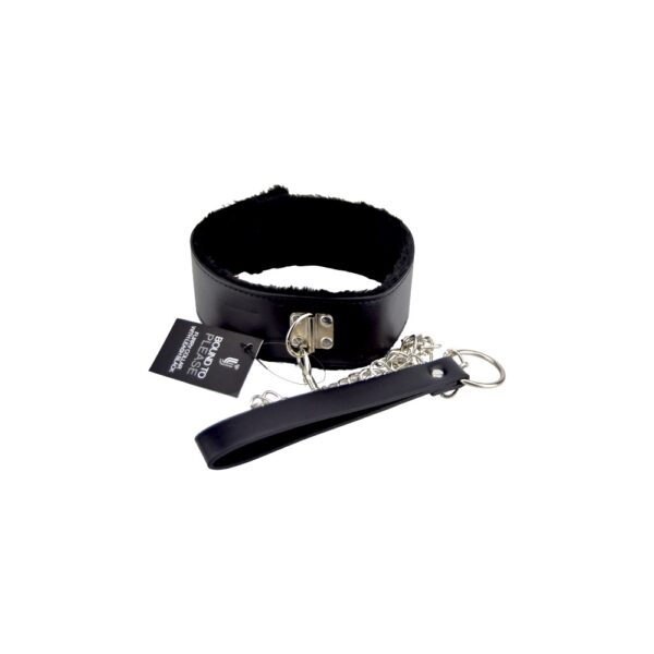 Bound to Please Furry Collar with Leash Black - Image 5