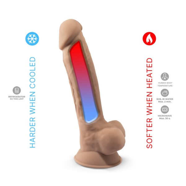 SilexD 7 inch Realistic Silicone Dual Density Dildo with Suction Cup and balls - Image 6