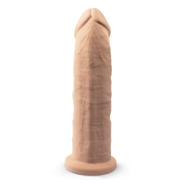 SilexD 9 inch Realistic Girthy Silicone Dual Density Dildo with Suction Cup - Image 3