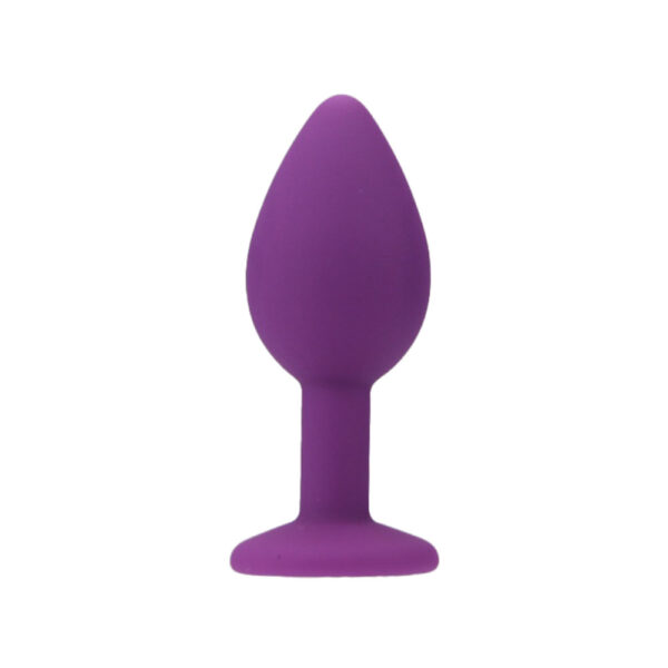 Loving Joy Jewelled Silicone Butt Plug Purple -Small - Image 4