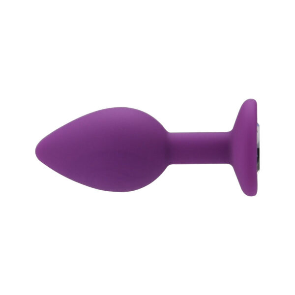 Loving Joy Jewelled Silicone Butt Plug Purple -Small - Image 3