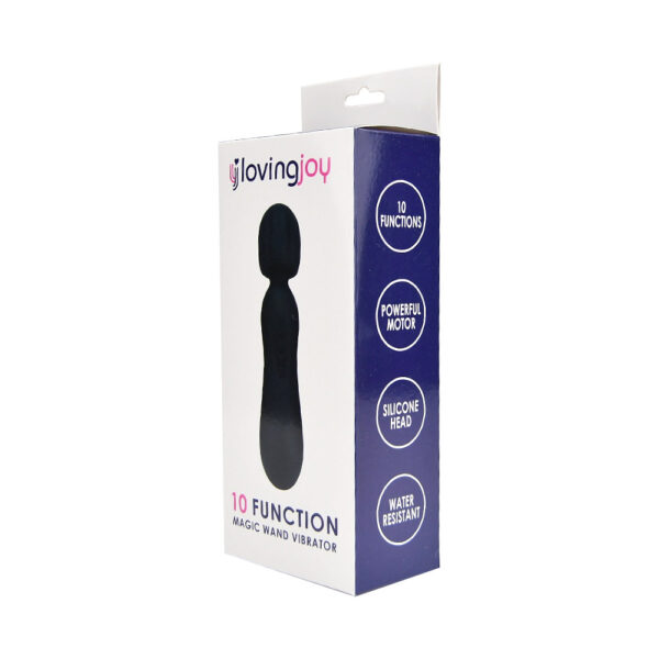 Loving Joy 10 Function Magic Wand Vibrator Black - Image 10