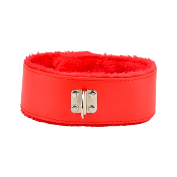 Bound to Please Furry Collar with Leash Red - Image 5