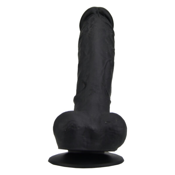 Loving Joy 9 Inch Realistic Silicone Dildo with Suction Cup and Balls Black - Image 3