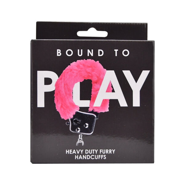 Bound to Play. Heavy Duty Furry Handcuffs Pink - Image 5