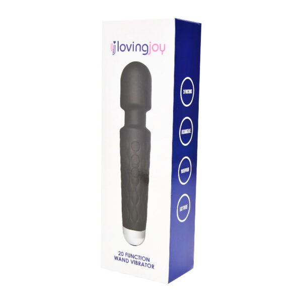 Loving Joy 20 Function Wand Vibrator Black - Image 6