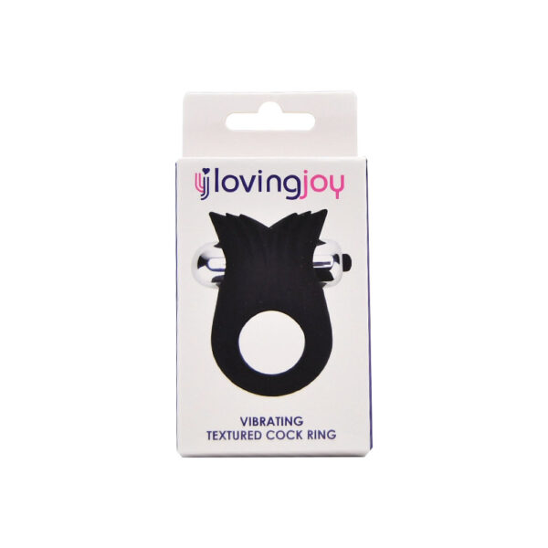 Loving Joy Silicone Vibrating Textured Cock Ring - Image 6