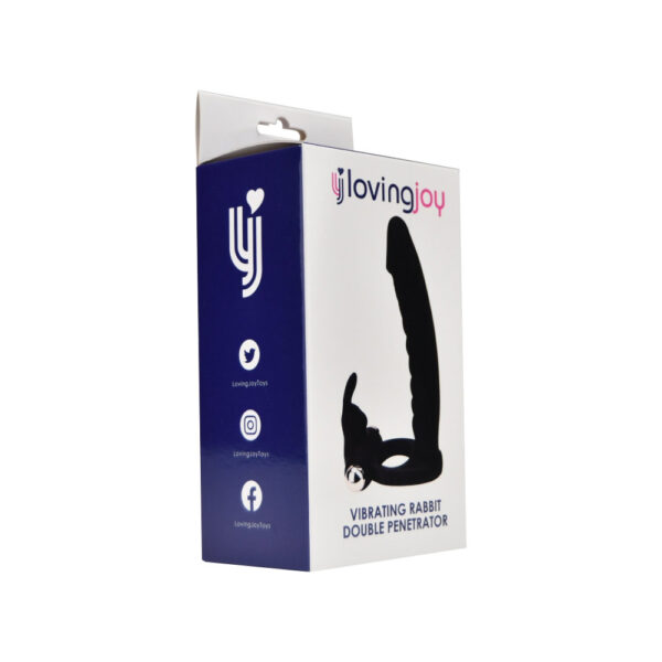 Loving Joy Double Fun Vibrating Rabbit Double Penetration Strap-On - Image 5