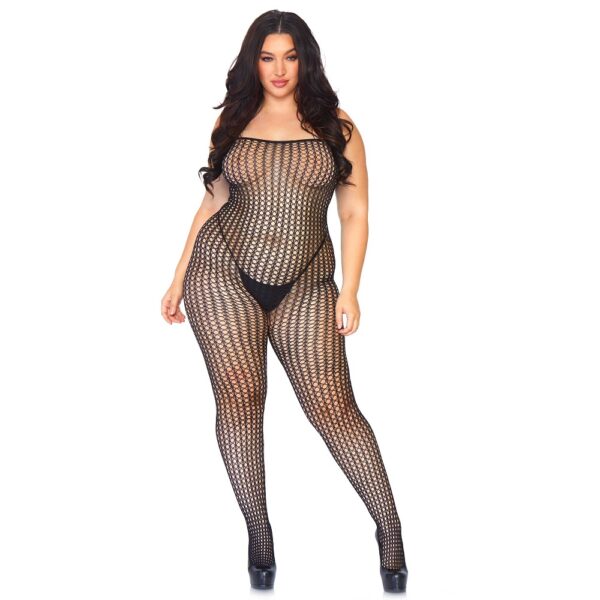 Leg Avenue Seamless Crochet Bodystocking Plus Size - Image 4