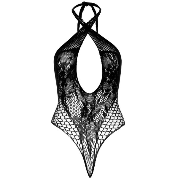 Leg Avenue Lace and Net Halter Teddy - Image 8