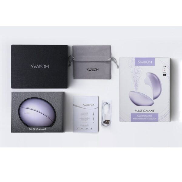 Svakom Galaxie Suction Vibrator with Mood Projector Metallic Lilac - Image 16