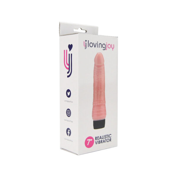 Loving Joy 7 inch Realistic Vibrator Vanilla - Image 7