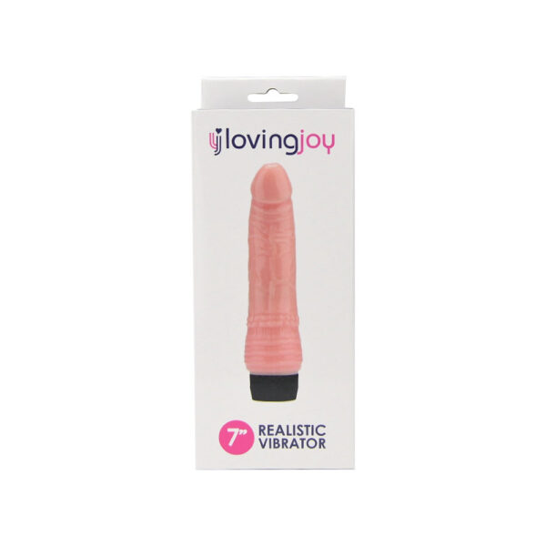 Loving Joy 7 inch Realistic Vibrator Vanilla - Image 6