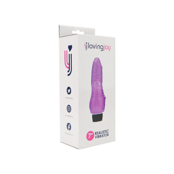 Loving Joy 7 inch Realistic Vibrator Purple - Image 8