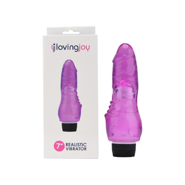 Loving Joy 7 inch Realistic Vibrator Purple - Image 6