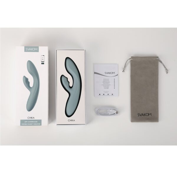 Svakom Chika App-Controlled Flexible Warming Rabbit Vibrator - Image 9