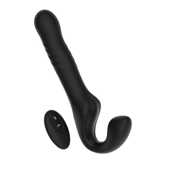 Mina Surge Remote Thrusting & Vibrating Strapless Strap On - Image 3