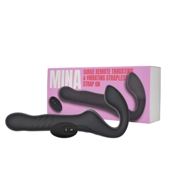 Mina Surge Remote Thrusting & Vibrating Strapless Strap On - Image 19