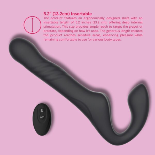 Mina Surge Remote Thrusting & Vibrating Strapless Strap On - Image 11