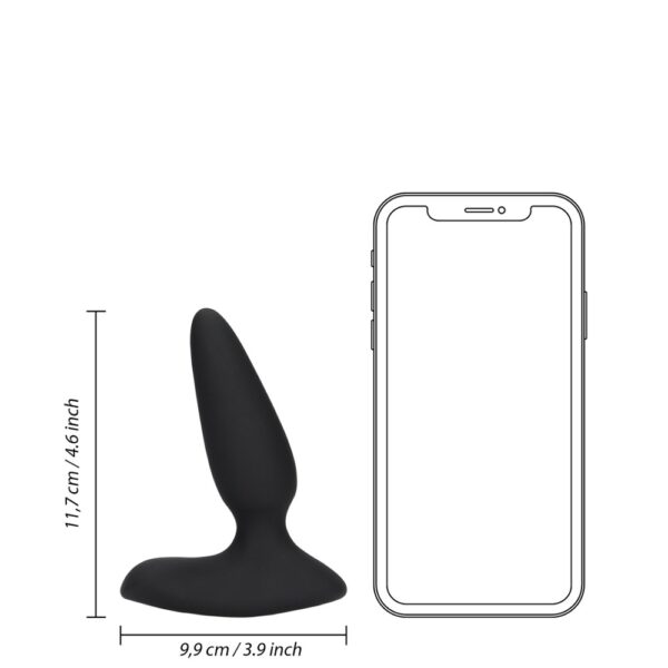 Smooth Vibrating Anal Plug with Remote Control Black - Image 11