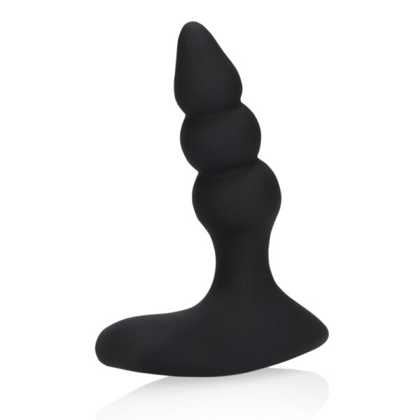 Beaded Vibrating Anal Plug with Remote Control Black - Image 6