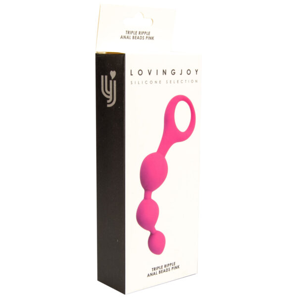 Loving Joy Triple Ripple Anal Beads-Pink - Image 10