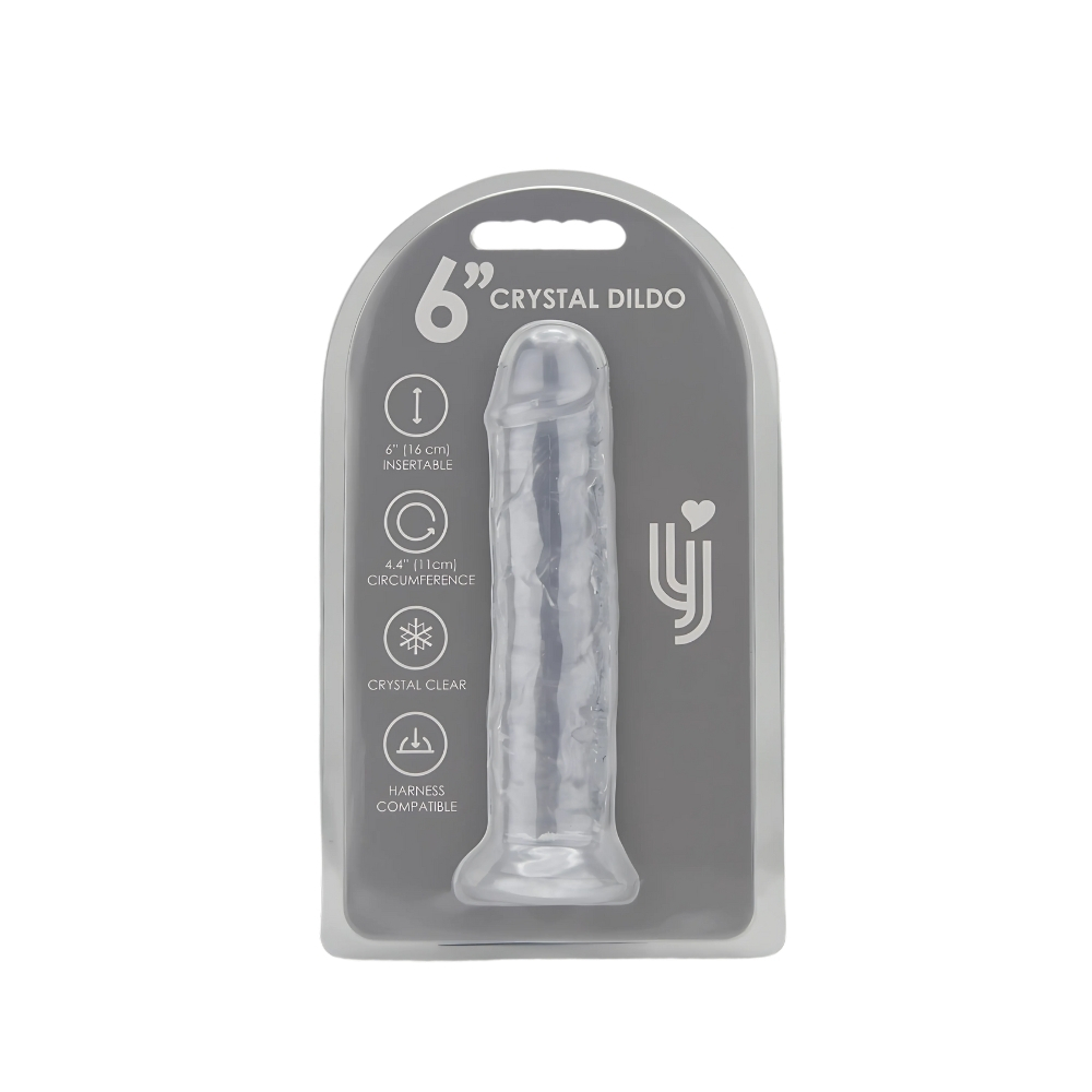 Loving Joy 6 Inch Suction Cup Dildo Clear - Image 6