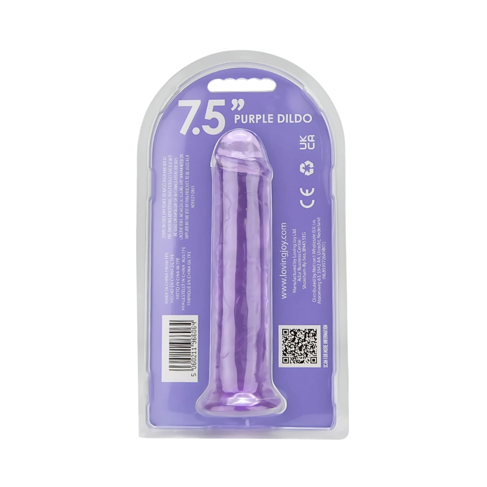 Loving Joy 7.5 Inch Suction Cup Dildo Purple - Image 8